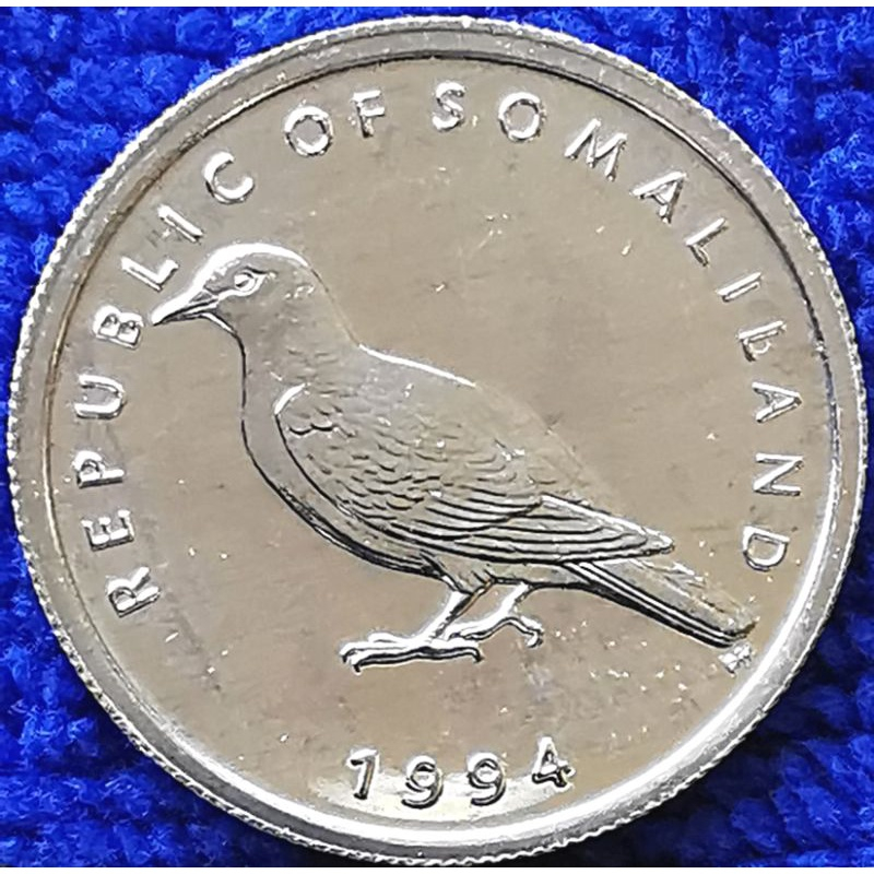 เหรียญ​โซมาลิแลนด์​ Somaliland, 1​ Shilling, (นกพิราบ​ km1), #​2624, ไม่​ผ่าน​ใช้​ UNC