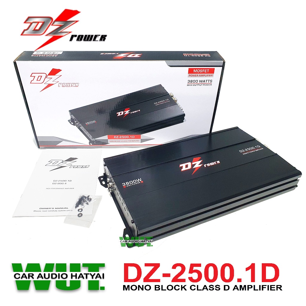 Dz Power power amp เพาเวอร์แอมป์ขับซับเบส คลาสดี ClassD 3800watts. Dz Power DZ-2500.1D