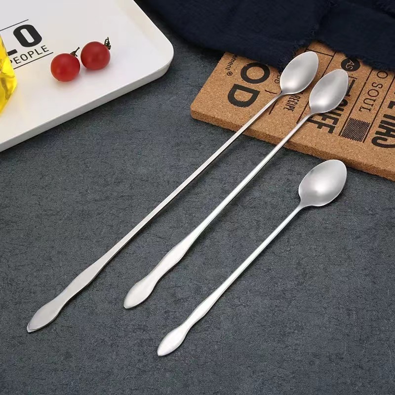 [C041]ช้อนคนด้ามยาว สแตนเลส มีให้เลือก ยาว 20/26cm stirring spoon