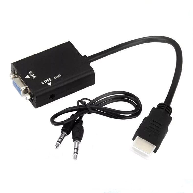 สายแปลงสัญญาณ HDMI to VGA + สาย Audio Output