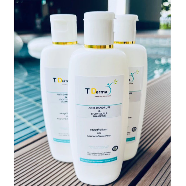 T Derma Anti-Dandruff & Itchy Scalp Shampoo แขมพูขจัดรังแค และ ลดคัน สูตรเข้มข้น(250 ml) รังแค ลอก สะเก็ดเงิน เซบเดิร์ม