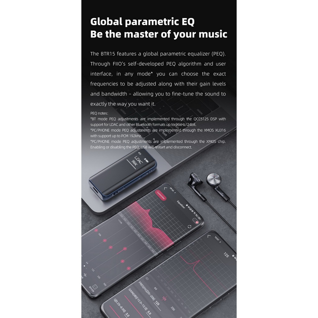 FiiO BTR15 DAC AMP จิ๋วไร้สาย สามารถใช้ Hires Wireless , DAC OTG , MQA ได้