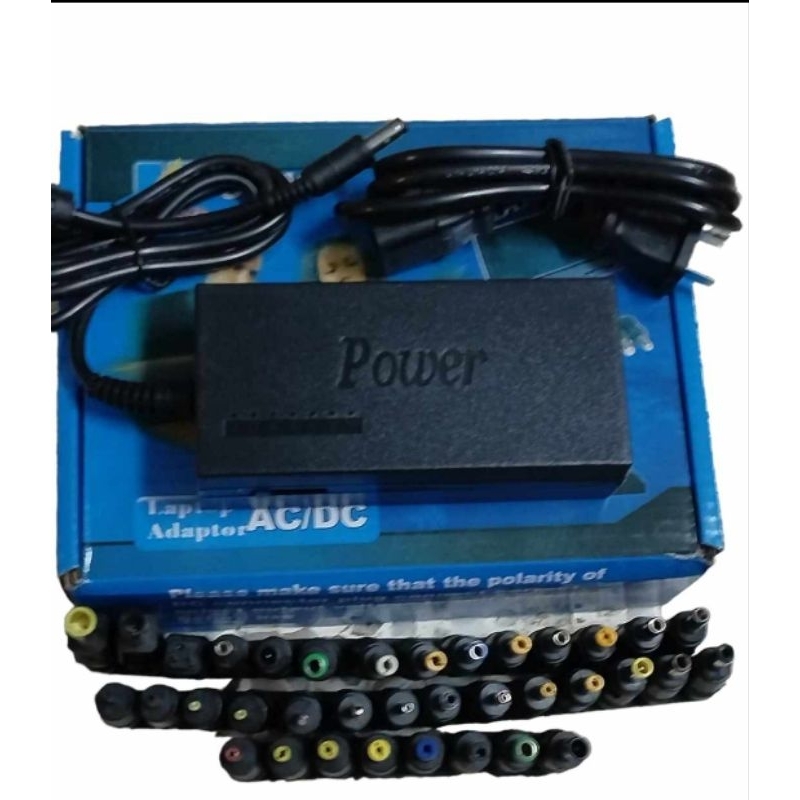 adapter อแดปเตอร์ทรงยาวเเถมหัว36เเบบ ปรับแรงดันได้ตั้งแต่ 12V 15V 16V 18V 19V 20V 24V 4.5A max เปลี่ยนโดยการเลื่อนสวิทช์