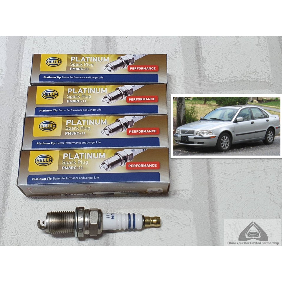 Hella PM8RC-11 : หัวเทียน Volvo S40 I ( 1995 - 2004 ) ชุด 4 หัว ชนิดแพลทตินัม ระยะการใช้งาน 60,000 ก