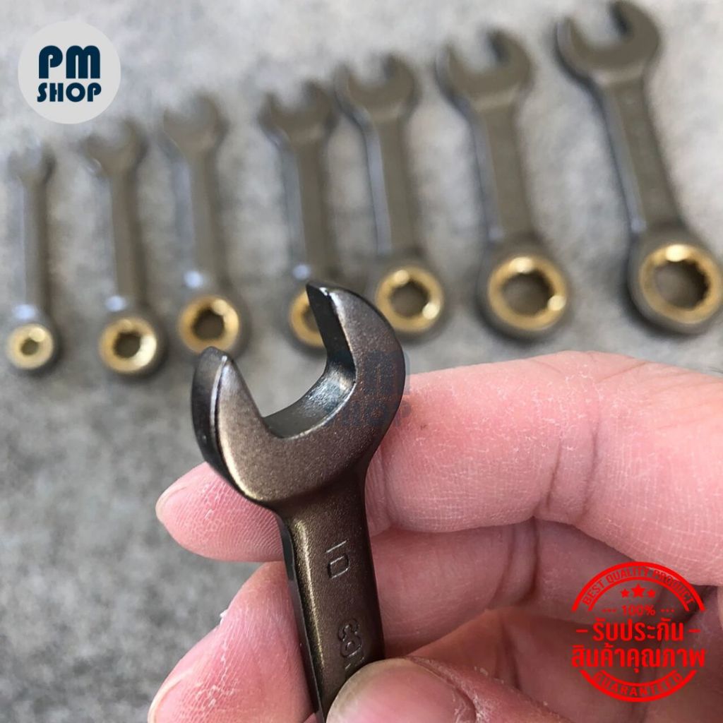 CONSO ประแจแหวนข้างปากตายตัวสั้นฟรีสปีด มีให้เลือกหลายขนาด 8 ถึง 19 มิล แหวนข้างปากตาย ตัวสั้นพิเศษ ประแจ งานแท้ - รูปที่ 5