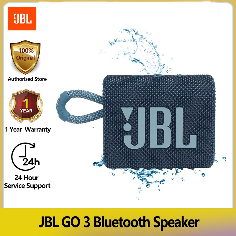 JBL GO3 ลำโพงไร้สายของแท้ 100% พร้อม Bluetooth 5.1 ลำโพงกันน้ำแบบพกพา เหมาะสำหรับกีฬากลางแจ้ง