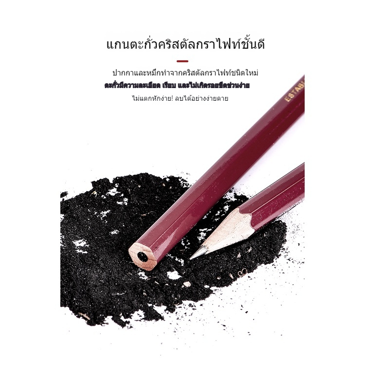 ดินสอวาดภาพด้ามไม้สำหรับการทดสอบขั้นสูง Uni Mitsubishi Hi ของญี่ปุ่นมีความแข็ง22ชนิดให้เลือก - รูปที่ 5