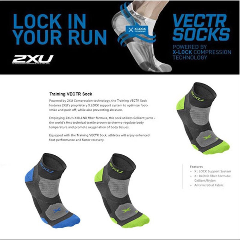 ถุงเท้า VECTR LIGHT CUSHION CREW SOCKS ถุงเท้าข้อสั้น สำหรับออกกำลัง วิ่ง ยิม