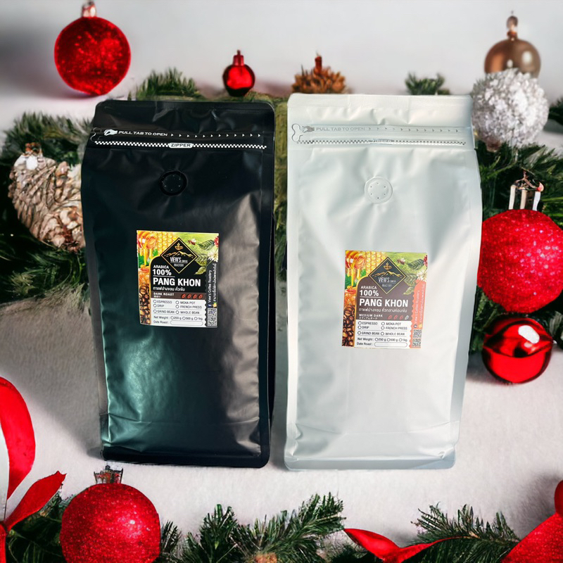 ปางขอน กาแฟคั่วบด Arabica 100%ฮันนี่โปรเซส#ขนาด 2-3 kg. #ไม่ผสมเมล็ดแตกหัก(PK)