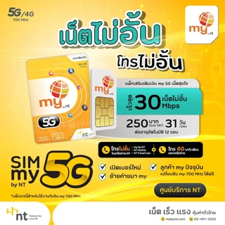 เน็ตMY NT 30Mbps ไม่อั้น⚡️⚡️ไม่ลดสปีด เริ่มต้นเพียงเดือนละ 250 บาท