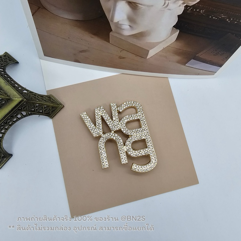 SALE Alexander Wang Crystal Brooch เข็มกลัด อเล็กซานเดอร์ แวง ประดับคริสตัล อะไหล่สีทอง ใช้กลัดสูท ก็ดูหรู