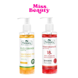 (ขวด) Plantnery Yuzu Orange BodySerum 250ml บอดี้เซรั่มส้มยูซุ/Pomegranate AHA WhiteRed เซรั่มเจลแดง