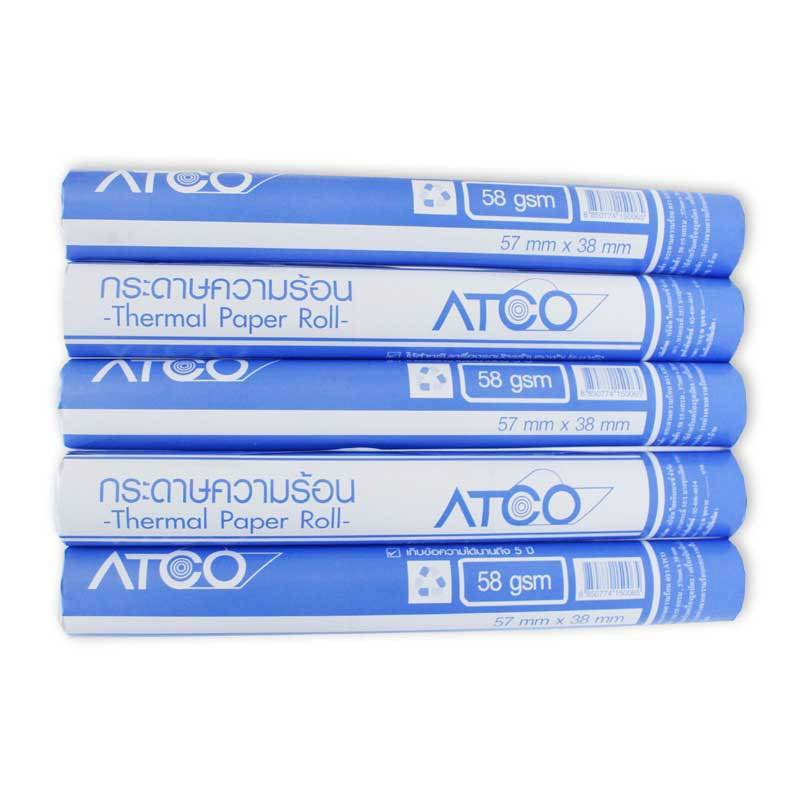 กระดาษความร้อน Thermal Paper Roll ขนาด 57x38 มม. ( 1x5 ม้วน )
