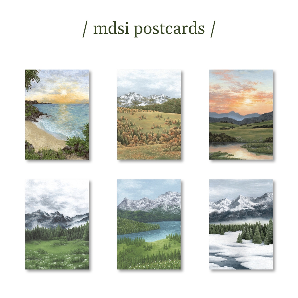 mdsi | postcard โปสการ์ด ภาพวาด สำหรับตกแต่งห้อง