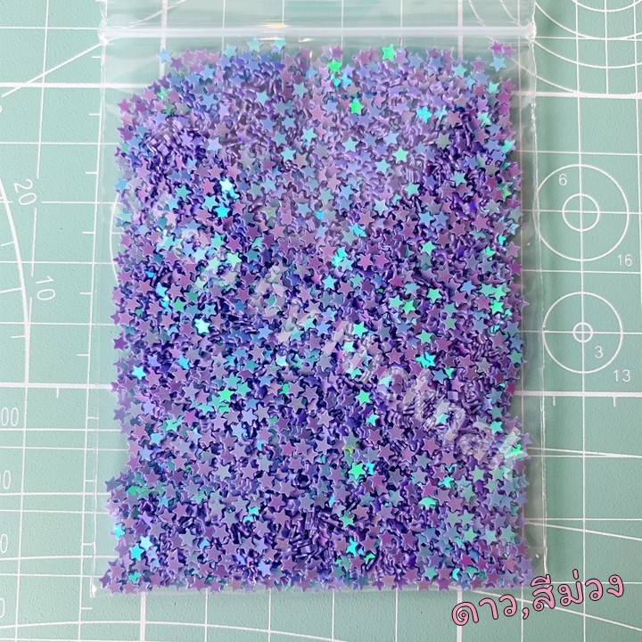 กลิสเตอร์ กากเพชร รูปหัวใจ,ดาว เงา วิบวับ สำหรับตกแต่ง เล็บ,หน้า,อุปกรณ์ตกแต่งฝีมือ DIY ขนาด 3mm 10g - รูปที่ 2