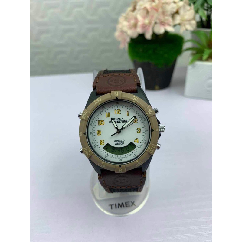 🚩นาฬิกา timex Expedition สองระบบ​  ( เรือนยอดนิย )👉มือสอง​ สภาพใหม่👈
