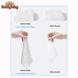 [1แถม1] Sunny Baby Wet Wipes ซันนี่เบบี้ ทิชชู่เปียกสำหรับเด็กผสมว่านหางจรเข้ ห่อใหญ่ 25/80แผ่น
