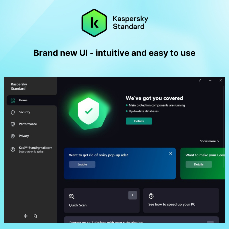 Kaspersky Standard New Package 1 Year 1,3,5 Device โปรแกรมป้องกันไวรัส ของแท้ 100% (สำหรับผู้ใช้ใหม่) - รูปที่ 2