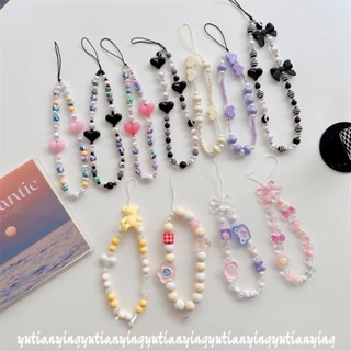 สายคล้องโทรศัพท์มือถือ สายคล้องมือลูกปัดกระต่าย ลูกปัดดอกไม้…