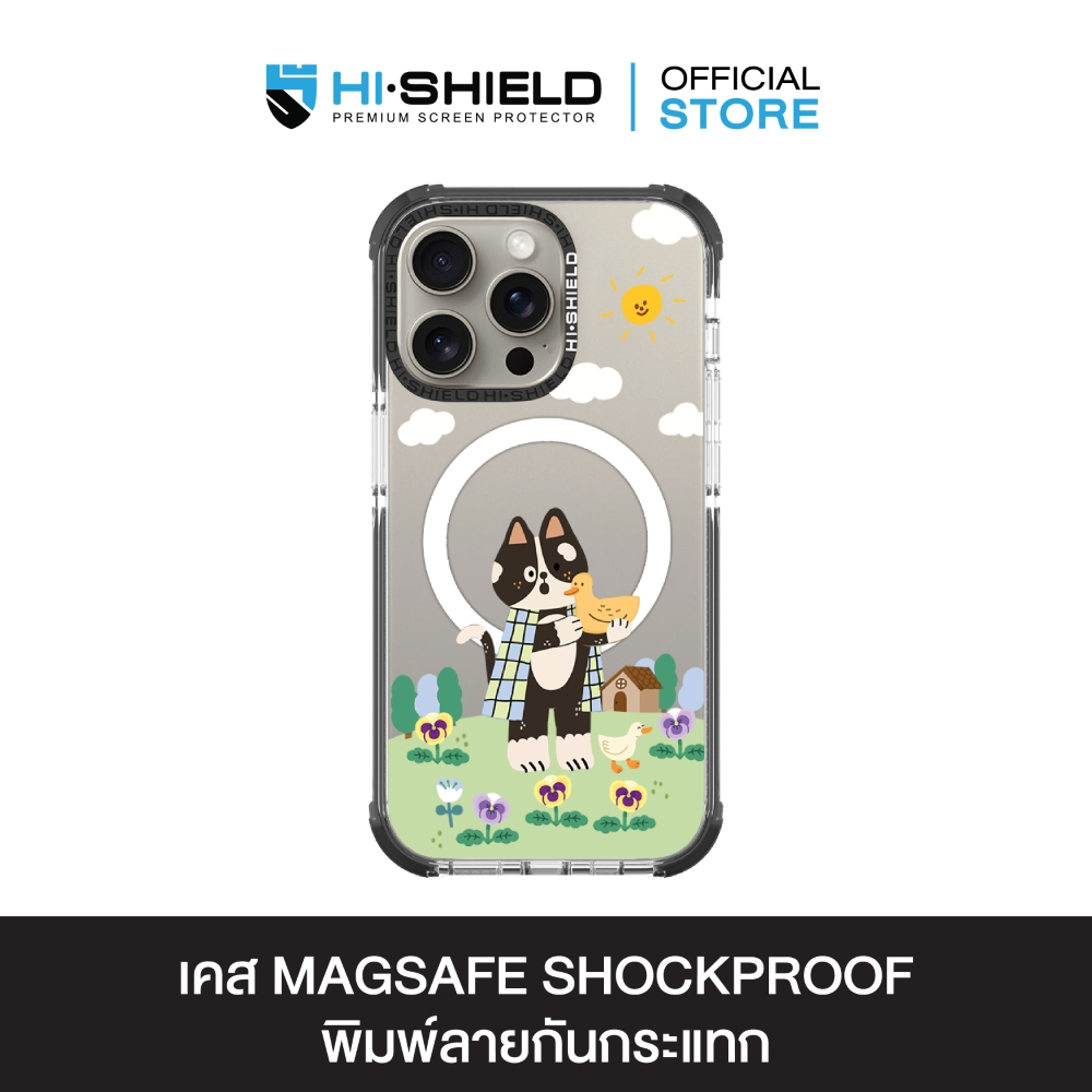 HI-SHIELD Stylish Magsafe Shockproof Case รุ่น Quack1 [iPhone16,15Pro/Pro Max,14Pro/Pro Max] - เคสแม่เหล็กกันกระแทก