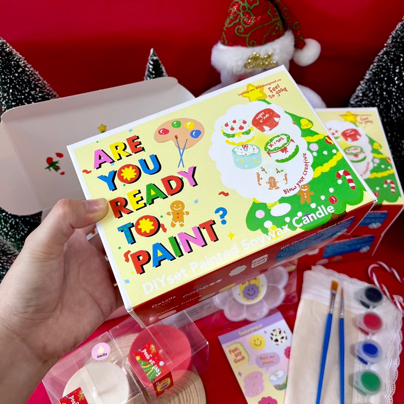 Special set : DIY paint candle collection Christmas🎄🎨(ใช้เวลาทำสินค้า4-5วัน)