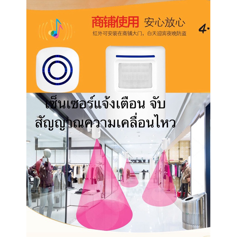 เซนเซอร์ตรวจจับความเคลื่อนไหว บ้าน ร้านอาหาร สามารถจับความเคลื่อนไหว3เมตร สินค้าพร้อมส่งจากไทย