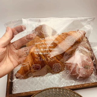 ถุงฝากาวใส่ขนม ขนาด15x18x3cm แพค48-50ใบ