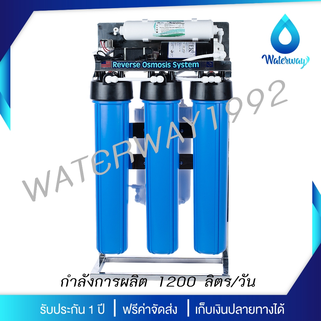 [มีบริการติดตั้ง] TREATTON เครื่องกรองน้ำ RO 300GPD 5 ขั้นตอน (กำลังการผลิต 1200 ลิตร/วัน) เฟรมตั้ง อุปกรณ์ครบชุด