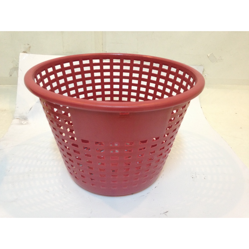 เข่งกล้วย บรรจุ 15 กิโลกรัม ตะกร้ากลม สีทึบ ขนาด Ø43 x 29.5 cm.