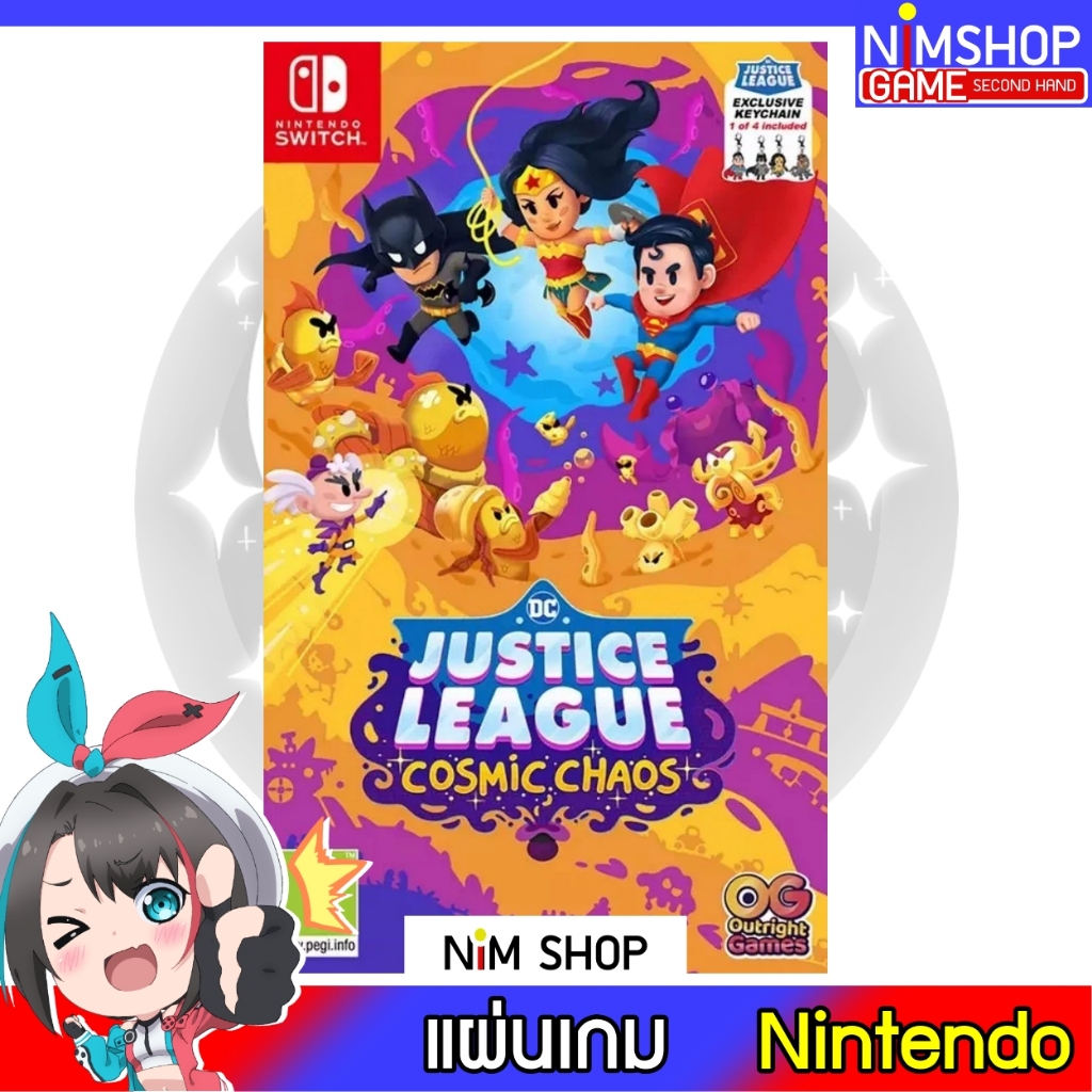 (มือ2) Nintendo Switch : DC Justice League Cosmic Chaos ไม่มีพวงกุญแจ แผ่นเกม มือสอง สภาพดี