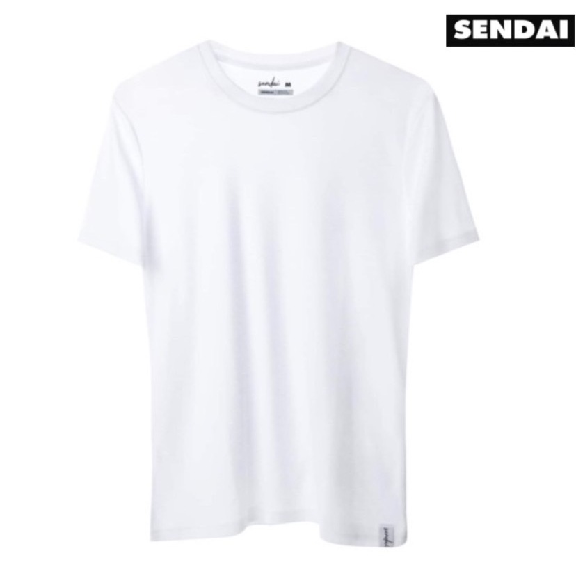 SENDAI เสื้อยืดคอกลม SUPER SOFTสีขาว