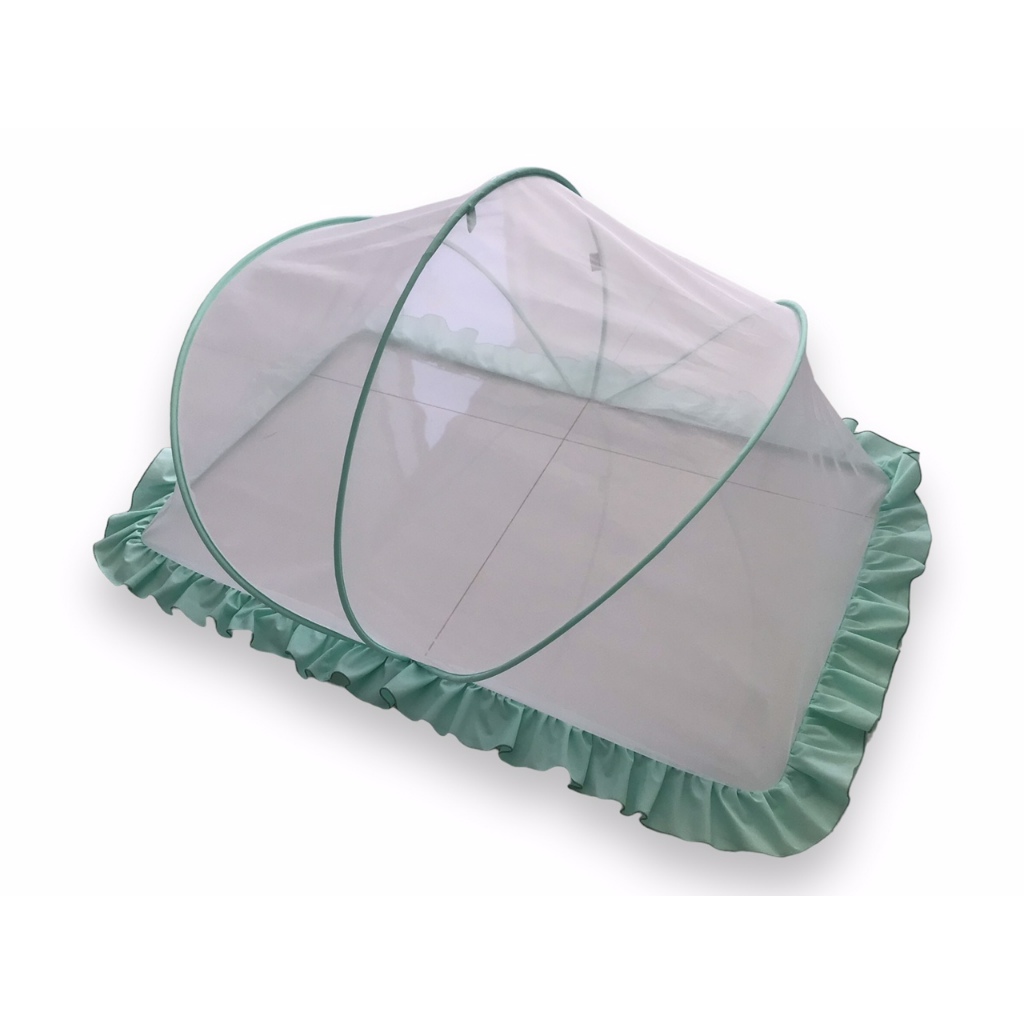 Palm&Pond ผลิตในไทย พร้อมส่ง มุ้งครอบเด็ก มุ้งครอบ มุ้งกันยุง มุ้งกันแมลง พับเก็บง่าย  พกพาสะดวก มีทั้งทรงรีและทรงเหลี่ย - รูปที่ 7