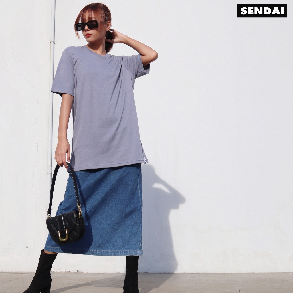 SENDAI เสื้อยืดคอกลม SUPER SOFT สีม่วง