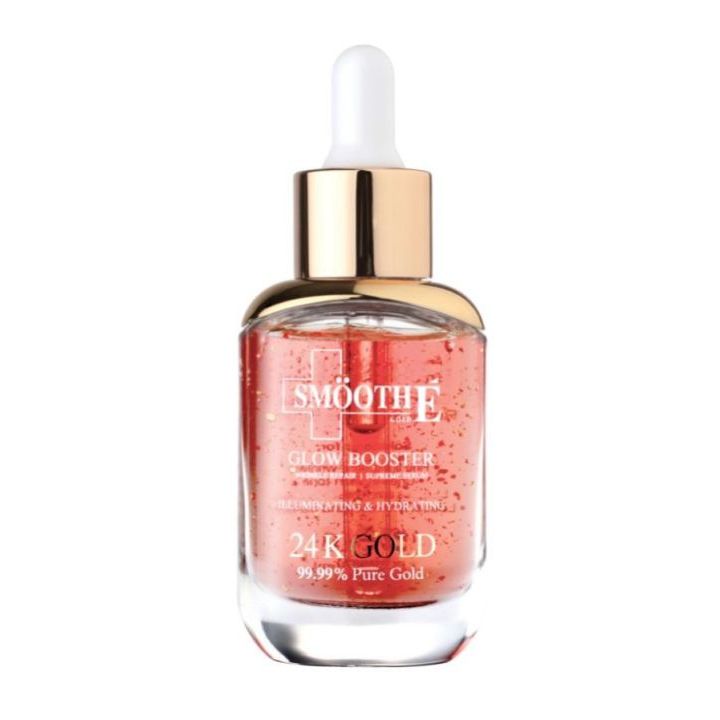Smooth E Gold 24k Glow Booster Anti-Aging Supreme Serum 30 ML เซรั่มสูตรเข้มข้น ผิวกระจ่างใส ลดเลือนริ้วรอย — صورة 4