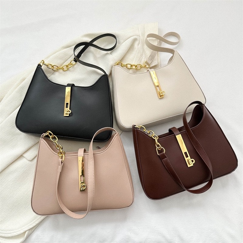 🔥พร้อมส่ง🔥 กระเป๋าสะพายข้าง หนังPU แฟชั่นผู้หญิง สไตล์เรียบหรู กระเป๋าสะพายไหล่