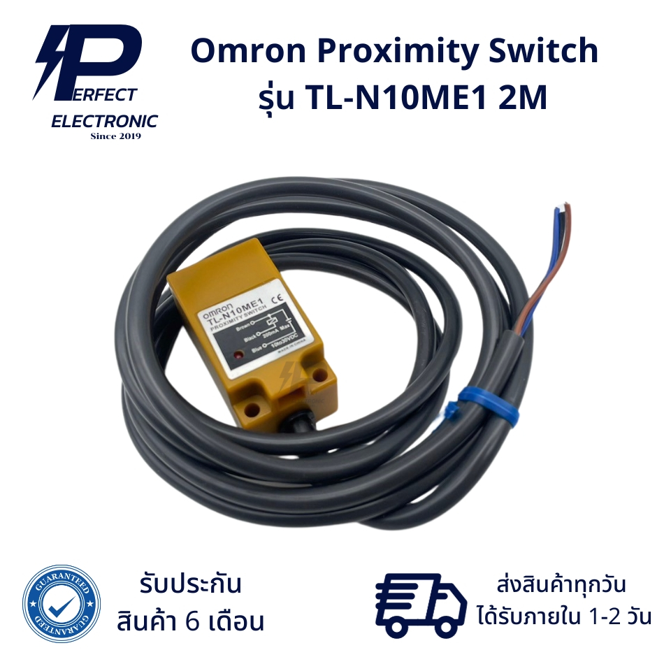 TL-N10ME1 OMRON (รับประกันสินค้านานที่สุด) Proximity Switch Sensor NPN (NO) ระยะ 10mm 10VDC to 24VDCพร็อกสิมิตี้เซ็นเซอ