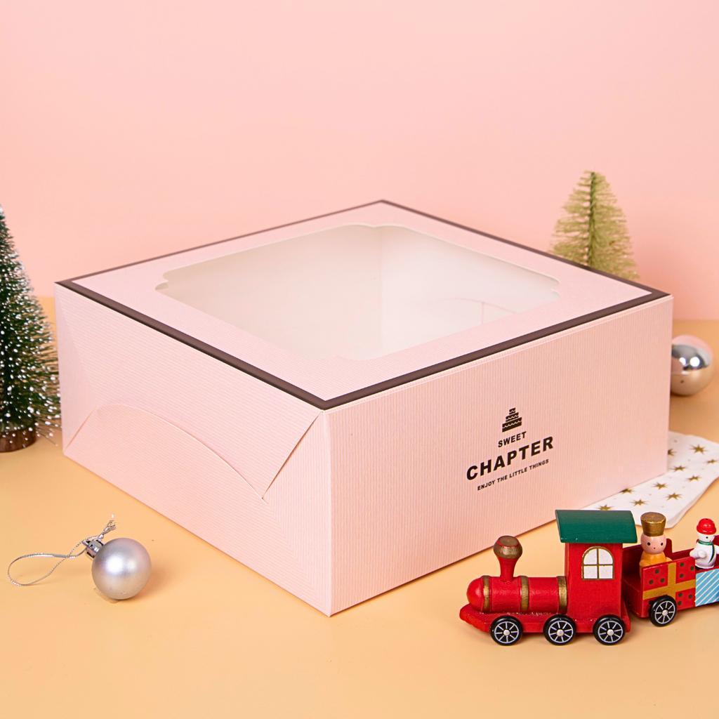 Boxjourney กล่องเค้ก 2 ปอนด์ ลาย แบรนด์เนม CC (20 ชิ้น/แพ็ค)