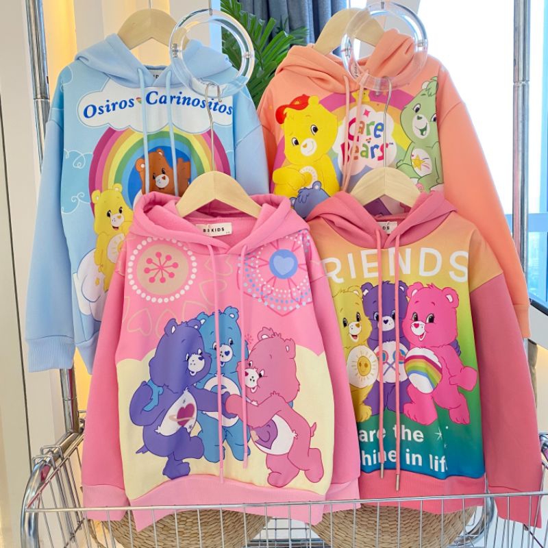 พร้อมส่งในไทย🇹🇭ฮู้ดกันหนาวแคร์แบร์ผ้าสำลีหนานุ่ม2-9ขวบ/ป้ายBB Kids(สินค้าถ่ายจากงานจริงค่ะ