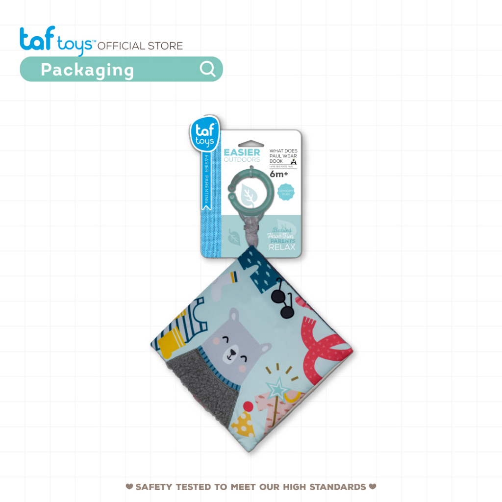 Taf Toys หนังสือผ้า หนังสือกิจกรรม What Does Paul Wear Book หนังสือเสริมพัฒนาการ 6 เดือน ขึ้นไป รูปที่ 8