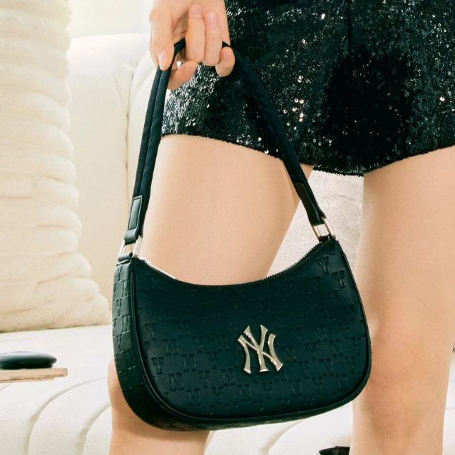 🔺[ของแท้💯%]  ใหม่ MLB ❤️พร้อมส่ง❤️ กระเป๋ารุ่นใหม่ MLB HOBO BAG กระเป๋าถือNY กระเป๋าสะพายข้างสำหรับผ