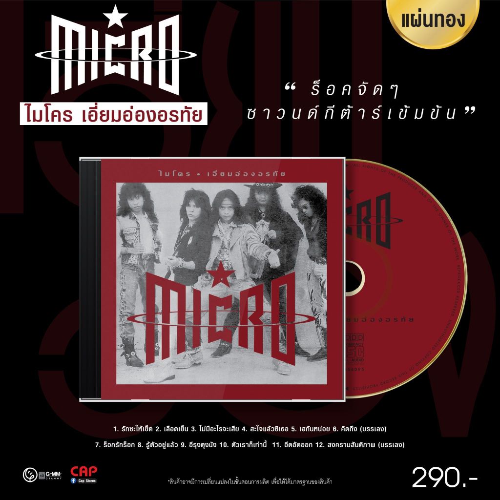 CD แผ่นทอง ไมโคร อัลบั้ม เอี่ยมอ่องอรทัย ร็อคจัดๆ ซาวนด์กีต้าร์เข้มข้น