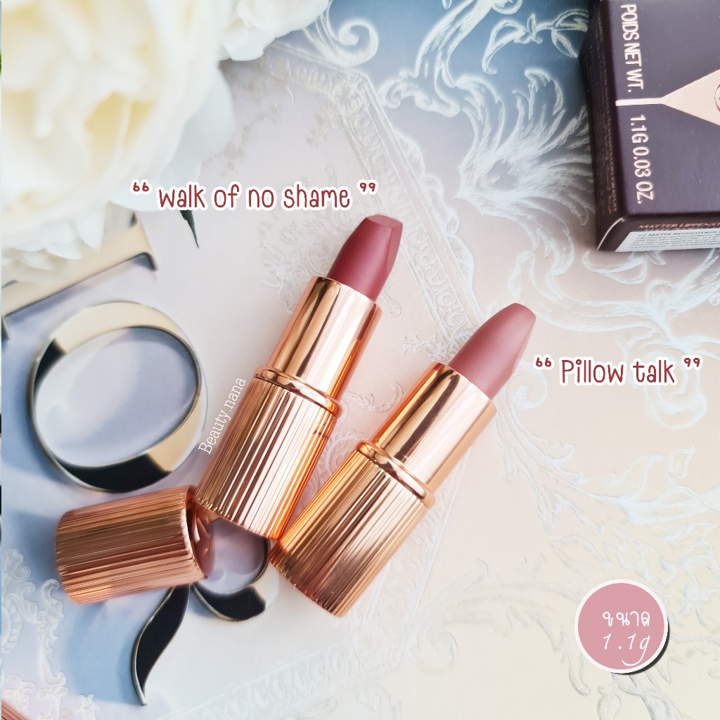 สินค้าเคาน์เตอร์ไทย Charlotte Tilbury Matte Revolution Pillow Talk Medium 3.5g และ 1g