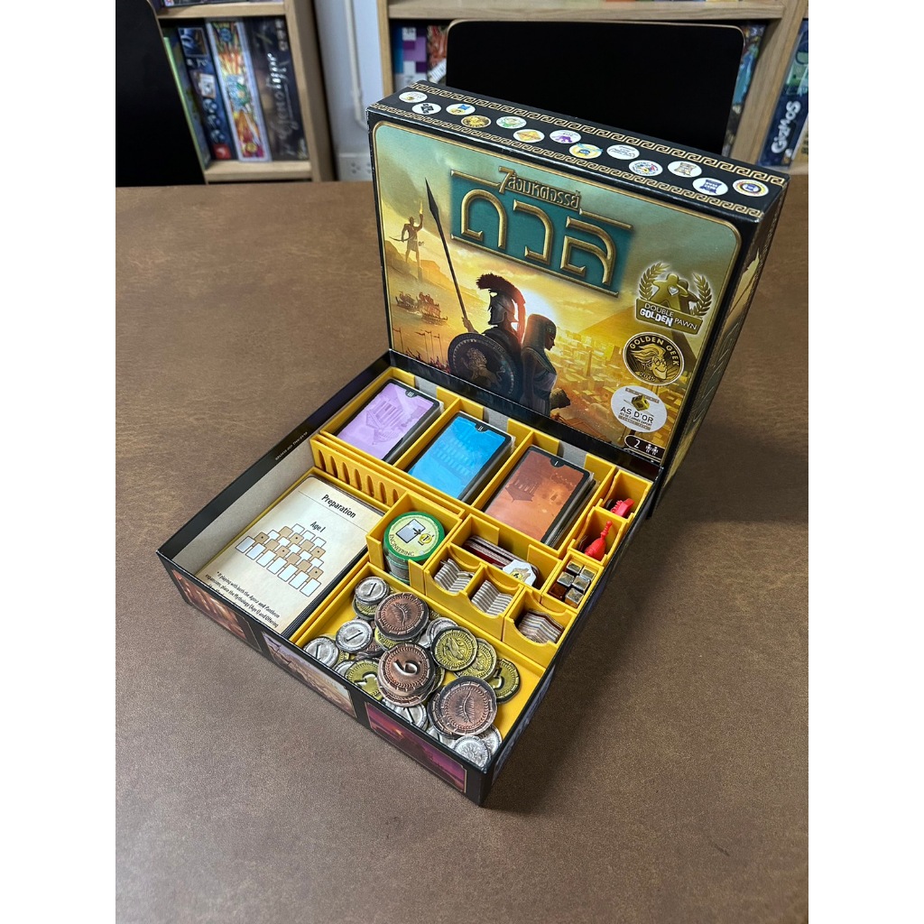 [Plastic] 7 Wonders Duel Board Game [TH/EN]: Organizer - ชุดกล่องจัดเก็บอุปกร์สำหรับเกม 7 สิ่งมหัศจร