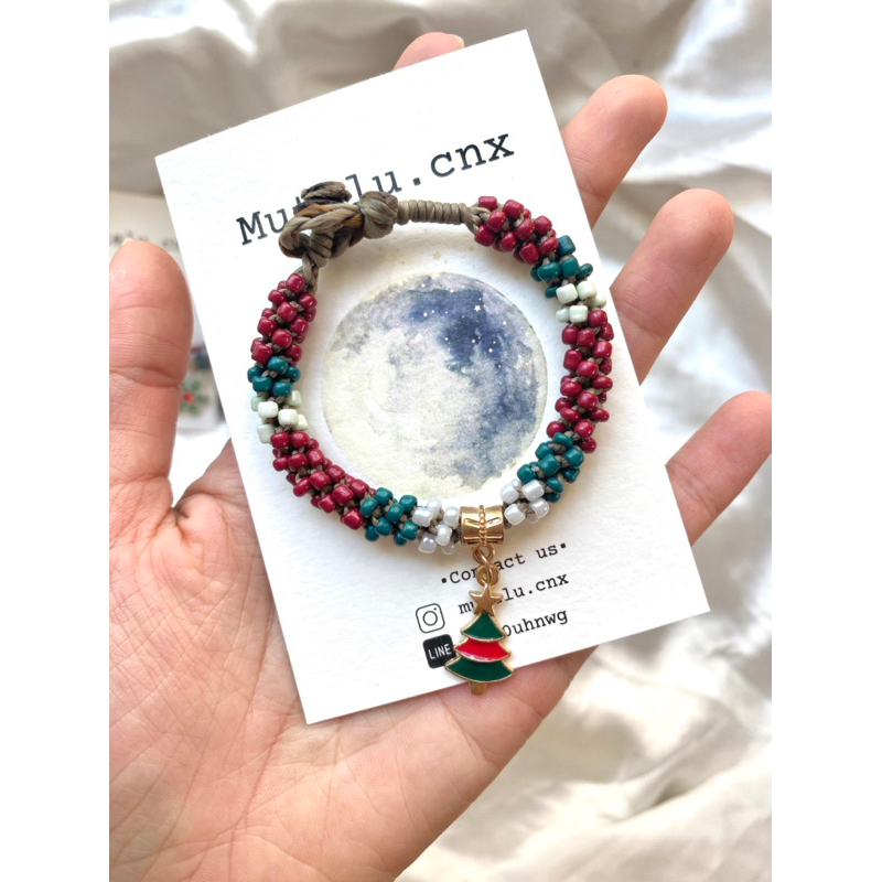 กำไลข้อมือเชือกถัก handmade (Christmas  gift ) Christmas collection
