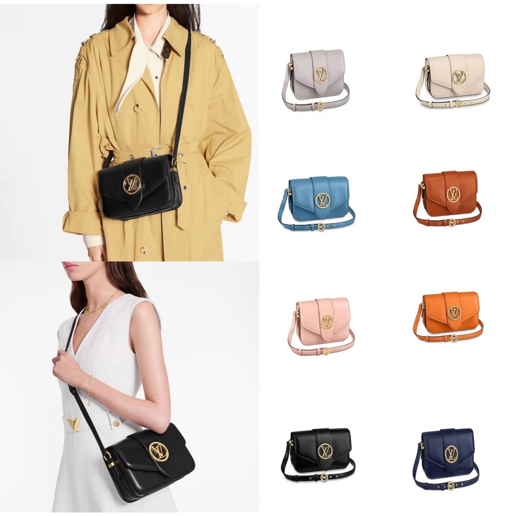 Louis Vuitton/New Style/LV PONT 9/กระเป๋าสะพาย/ของแท้ 100%