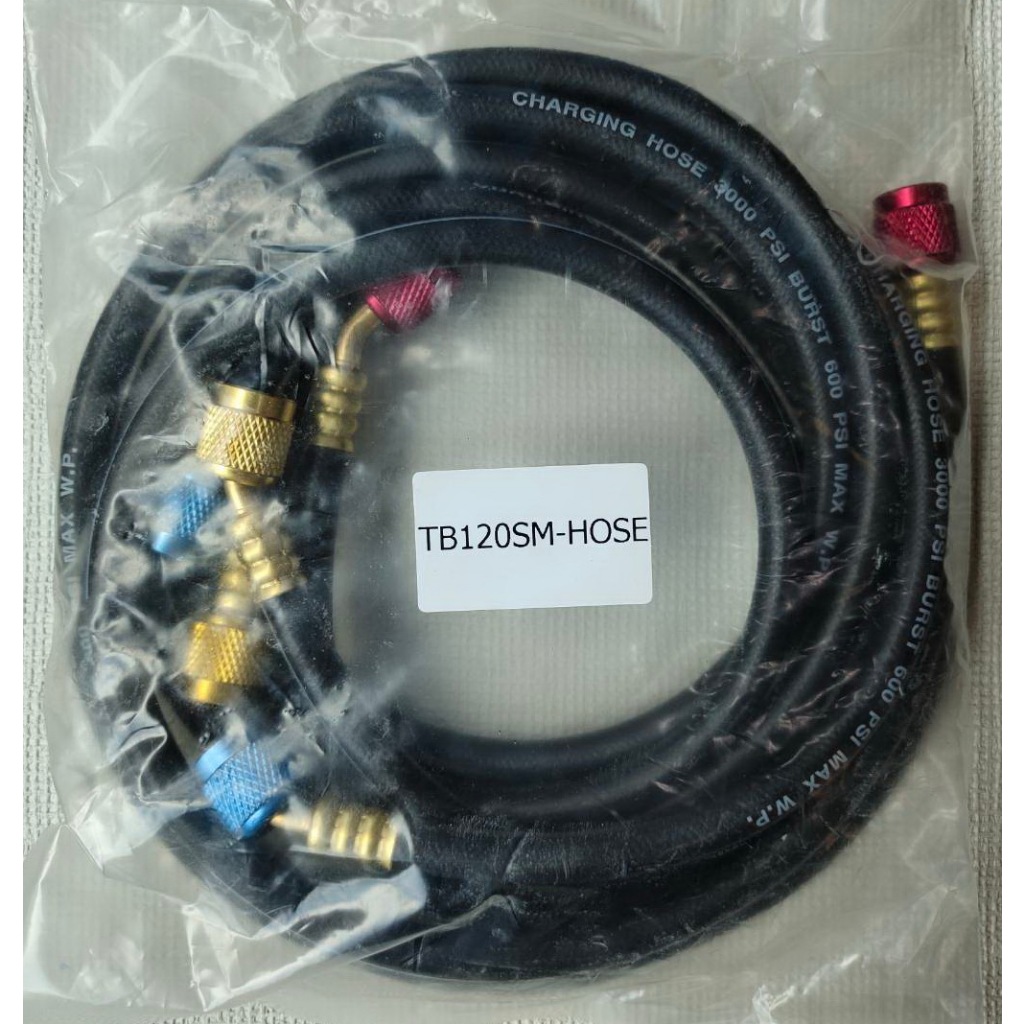 TASCO BLACK สายชาร์จน้ำยา 60 นิ้ว 3 เส้น (R22,R134a,R404a) ยี่ห้อ TASCO BLACK รุ่น TB120SM-HOSE (600PSI)
