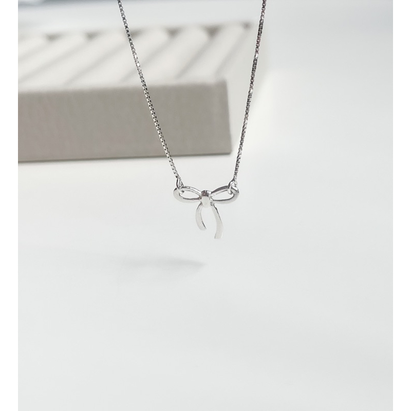 Ribbon necklace(s925)