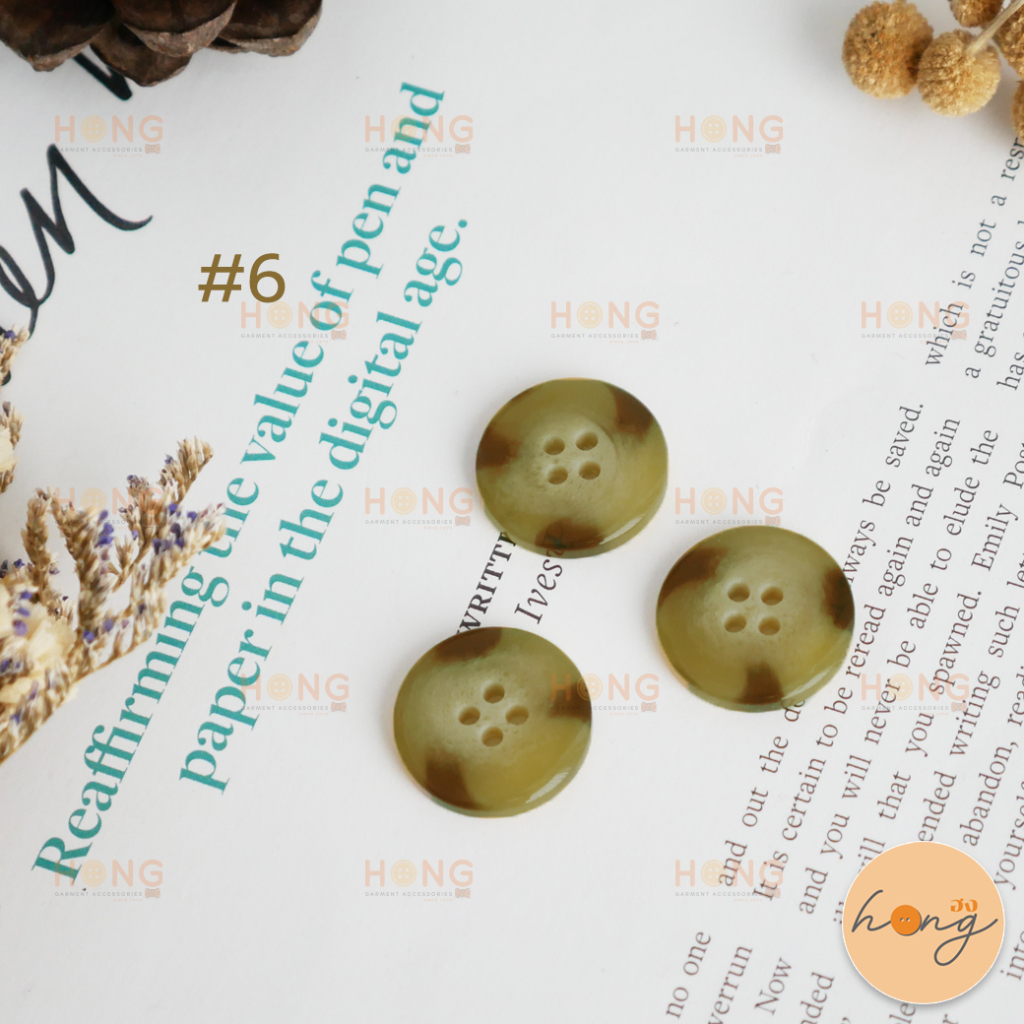 ☑️กระดุมเชิ้ต กระดุมโพลี Polyester Button #TG-02386 มี 2 ขนาด(15mm,20mm) มีทั้งหมด 9 สี บรรจุ 6ชิ้น [พร้อมส่งในไทย] - รูปที่ 5