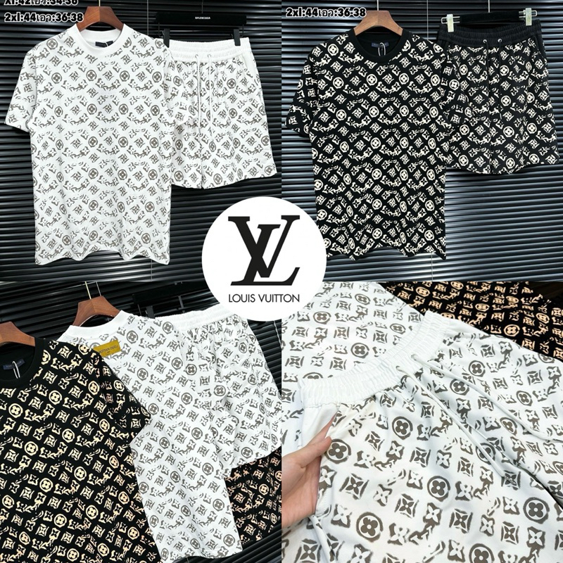 ชุดเซทผู้ชาย Louis Vuitton 🏷️เสื้อ + กางเกงขาสั้น 👨🏻Hiend 1:1 | เสื้อผ้าแบรนด์เนม