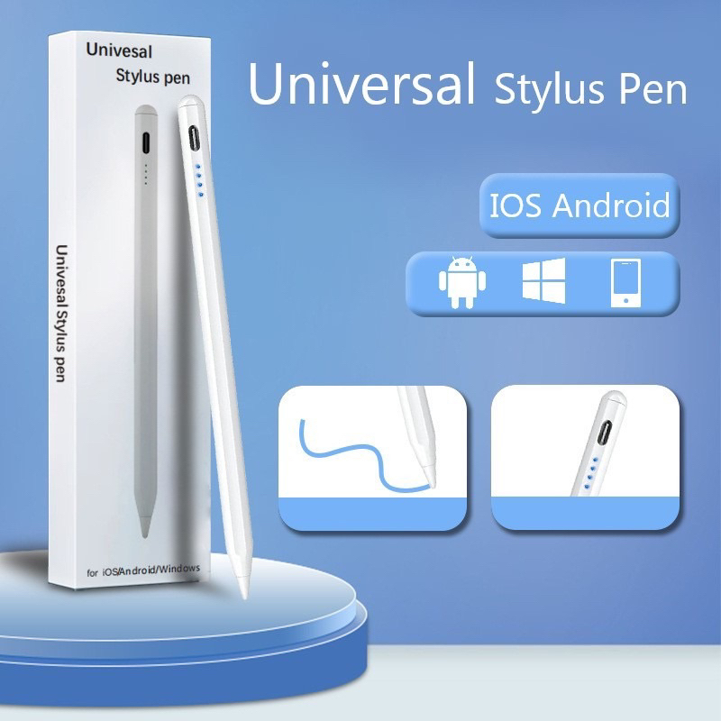 ปากกาStylus ใช้ได้ ทุกรุ่น แม่นยำสูง ตอบสนองไว Stylus Pen วางมือไม่ได้ 📌 สำหรับ Android SAMSUNG APLE  IOS ปากกาทัชสกรีน